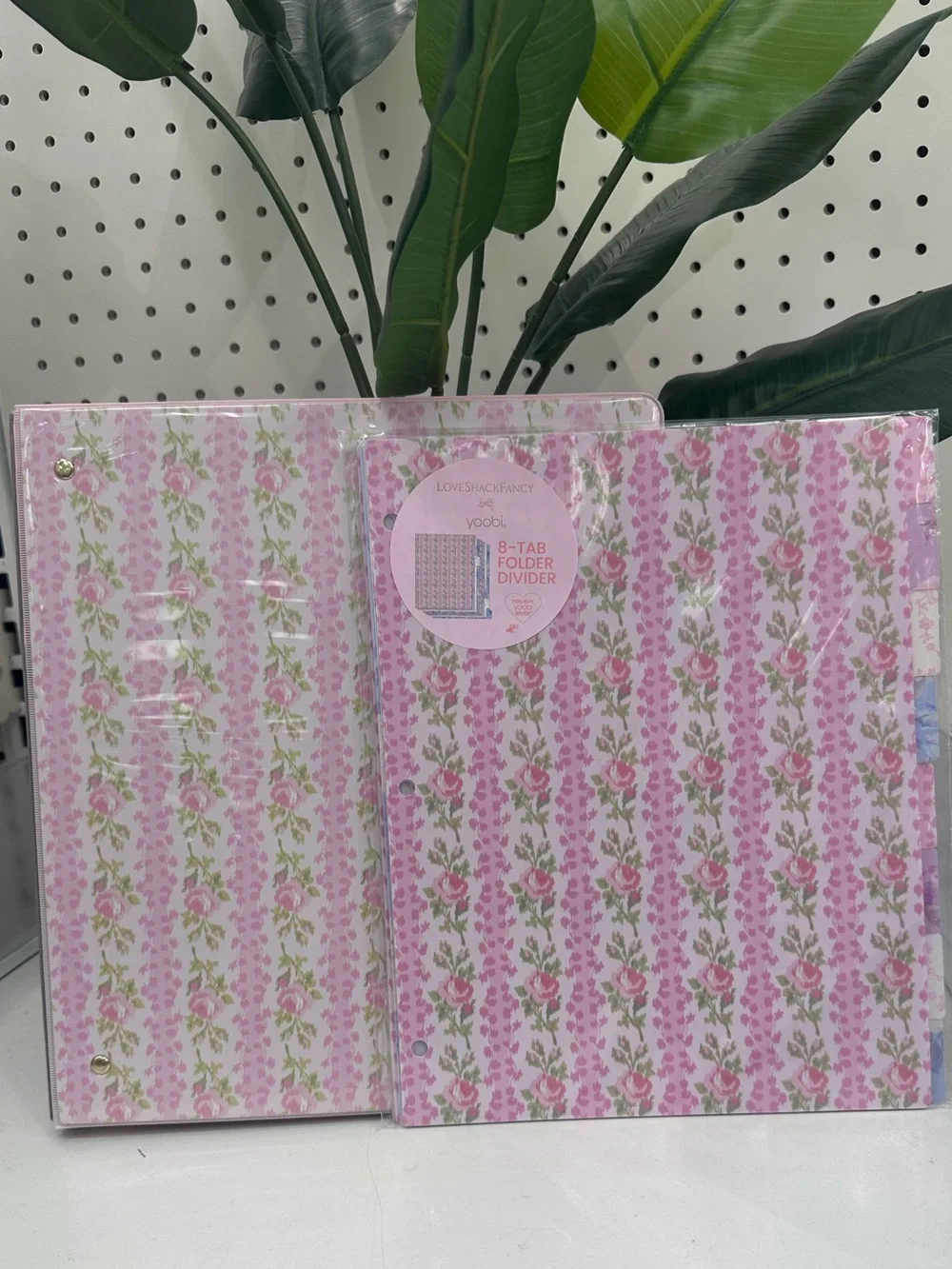 Love Shack Fancy x target/Yoobi Binder and Dividers pink Floral Set